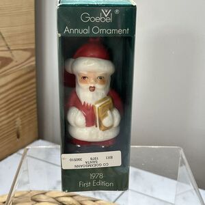 Vintage 1978 Goebel Annual Christmas Ornament - First Edition Santa Claus - MIB